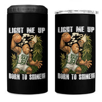 Funny Bigfoot Basketball 4 in 1 Can Cooler Tumbler Light Me Up Born To Shine - Wonder Print Shop