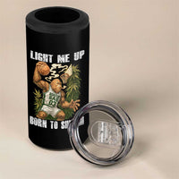 Funny Bigfoot Basketball 4 in 1 Can Cooler Tumbler Light Me Up Born To Shine - Wonder Print Shop
