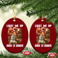 Funny Bigfoot Basketball Ceramic Ornament Light Me Up Born To Shine - Wonder Print Shop