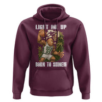 Funny Bigfoot Basketball Hoodie Light Me Up Born To Shine - Wonder Print Shop
