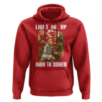 Funny Bigfoot Basketball Hoodie Light Me Up Born To Shine - Wonder Print Shop