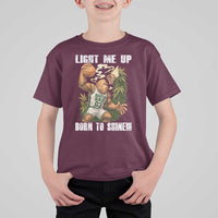 Funny Bigfoot Basketball T Shirt For Kid Light Me Up Born To Shine - undefined