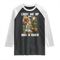 Funny Bigfoot Basketball Raglan Shirt Light Me Up Born To Shine - Wonder Print Shop