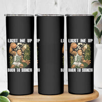 Funny Bigfoot Basketball Skinny Tumbler Light Me Up Born To Shine - Wonder Print Shop