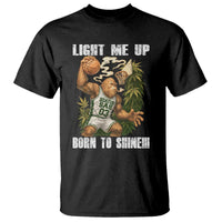 Funny Bigfoot Basketball T Shirt Light Me Up Born To Shine - Wonder Print Shop