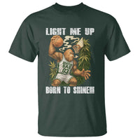 Funny Bigfoot Basketball T Shirt Light Me Up Born To Shine - Wonder Print Shop