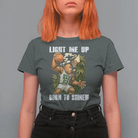 Funny Bigfoot Basketball T Shirt For Women Light Me Up Born To Shine - Wonder Print Shop