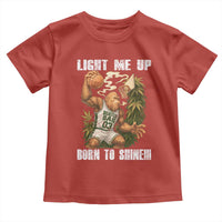 Funny Bigfoot Basketball Toddler T Shirt Light Me Up Born To Shine - Wonder Print Shop