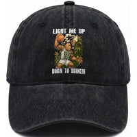 Funny Bigfoot Basketball Washed Cotton Baseball Cap Light Me Up Born To Shine