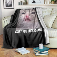 Funny Math Cat Lover Throw Blanket What Part Of Do Not You Understand - Wonder Print Shop