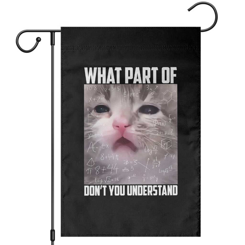 Funny Math Cat Lover Garden Flag What Part Of Do Not You Understand - Wonder Print Shop