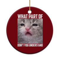 Funny Math Cat Lover Ceramic Ornament What Part Of Do Not You Understand - Wonder Print Shop
