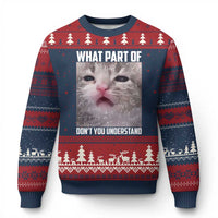 Funny Math Cat Lover Ugly Christmas Sweater What Part Of Do Not You Understand - Wonder Print Shop