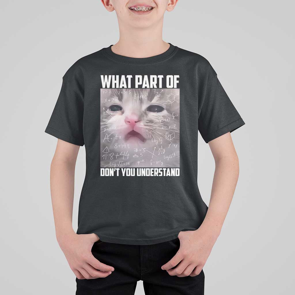 Funny Math Cat Lover T Shirt For Kid What Part Of Do Not You Understand - Wonder Print Shop