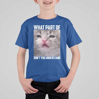 Funny Math Cat Lover T Shirt For Kid What Part Of Do Not You Understand - Wonder Print Shop