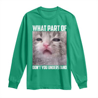 Funny Math Cat Lover Long Sleeve Shirt What Part Of Do Not You Understand - Wonder Print Shop