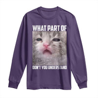 Funny Math Cat Lover Long Sleeve Shirt What Part Of Do Not You Understand - Wonder Print Shop