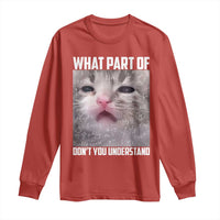 Funny Math Cat Lover Long Sleeve Shirt What Part Of Do Not You Understand - Wonder Print Shop