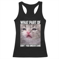Funny Math Cat Lover Racerback Tank Top What Part Of Do Not You Understand - Wonder Print Shop