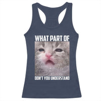 Funny Math Cat Lover Racerback Tank Top What Part Of Do Not You Understand - Wonder Print Shop