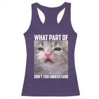 Funny Math Cat Lover Racerback Tank Top What Part Of Do Not You Understand - Wonder Print Shop