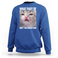 Funny Math Cat Lover Sweatshirt What Part Of Do Not You Understand - Wonder Print Shop