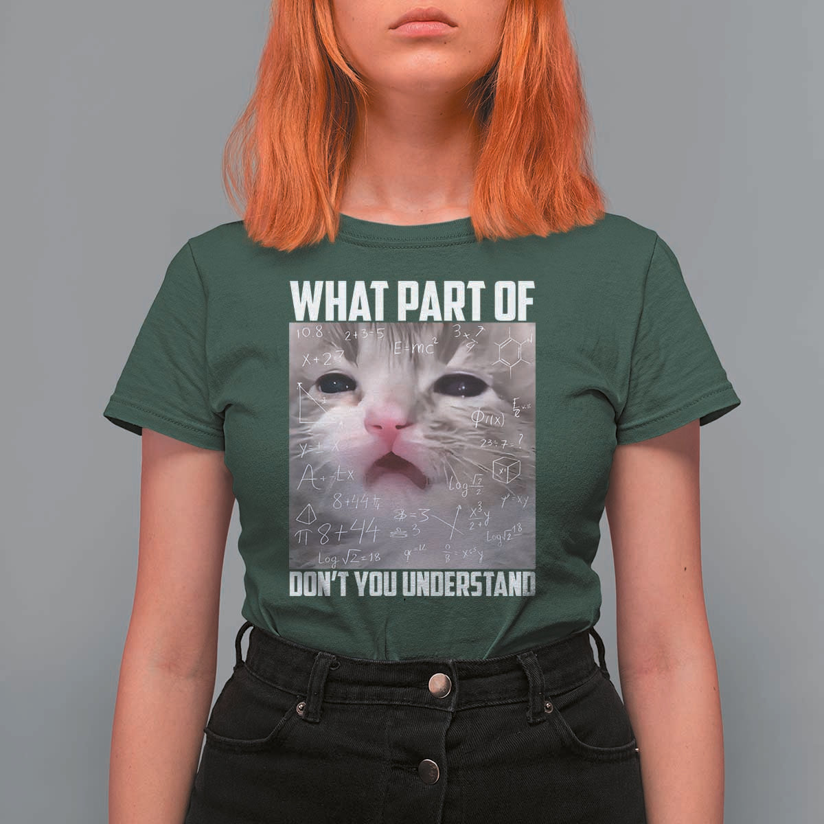 Funny Math Cat Lover T Shirt For Women What Part Of Do Not You Understand - Wonder Print Shop