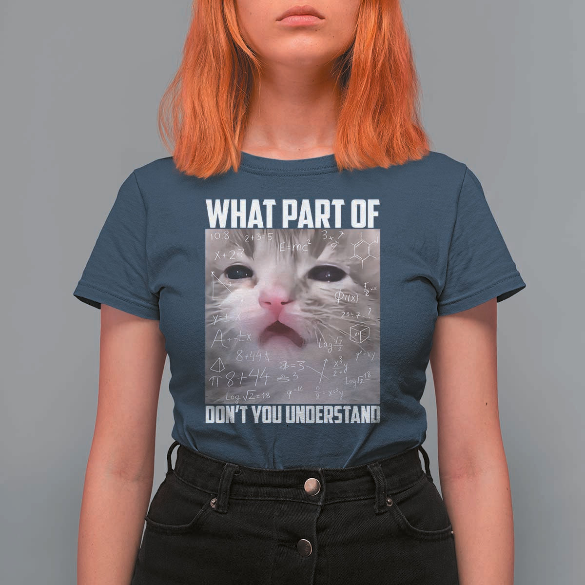 Funny Math Cat Lover T Shirt For Women What Part Of Do Not You Understand - Wonder Print Shop