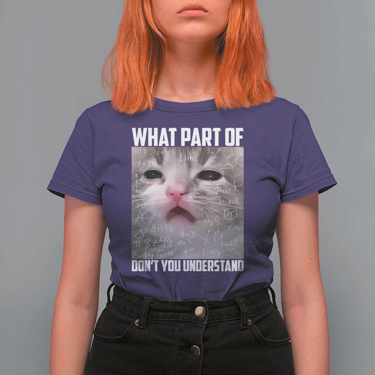 Funny Math Cat Lover T Shirt For Women What Part Of Do Not You Understand - Wonder Print Shop