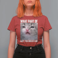 Funny Math Cat Lover T Shirt For Women What Part Of Do Not You Understand - Wonder Print Shop