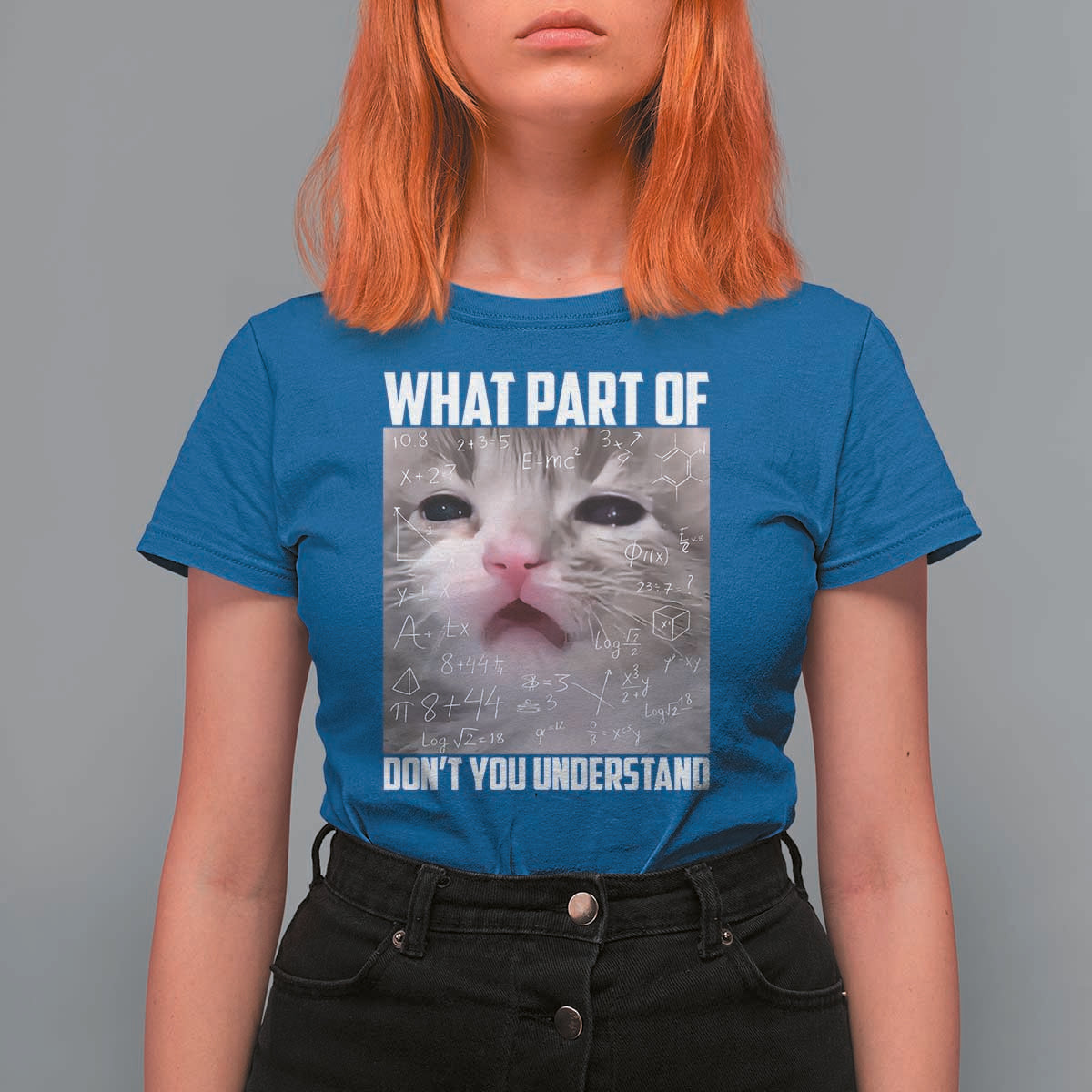 Funny Math Cat Lover T Shirt For Women What Part Of Do Not You Understand - Wonder Print Shop