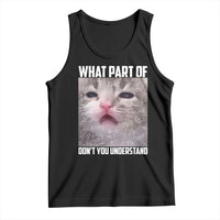 Funny Math Cat Lover Tank Top What Part Of Do Not You Understand - Wonder Print Shop