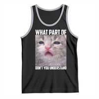 Funny Math Cat Lover Tank Top What Part Of Do Not You Understand - Wonder Print Shop