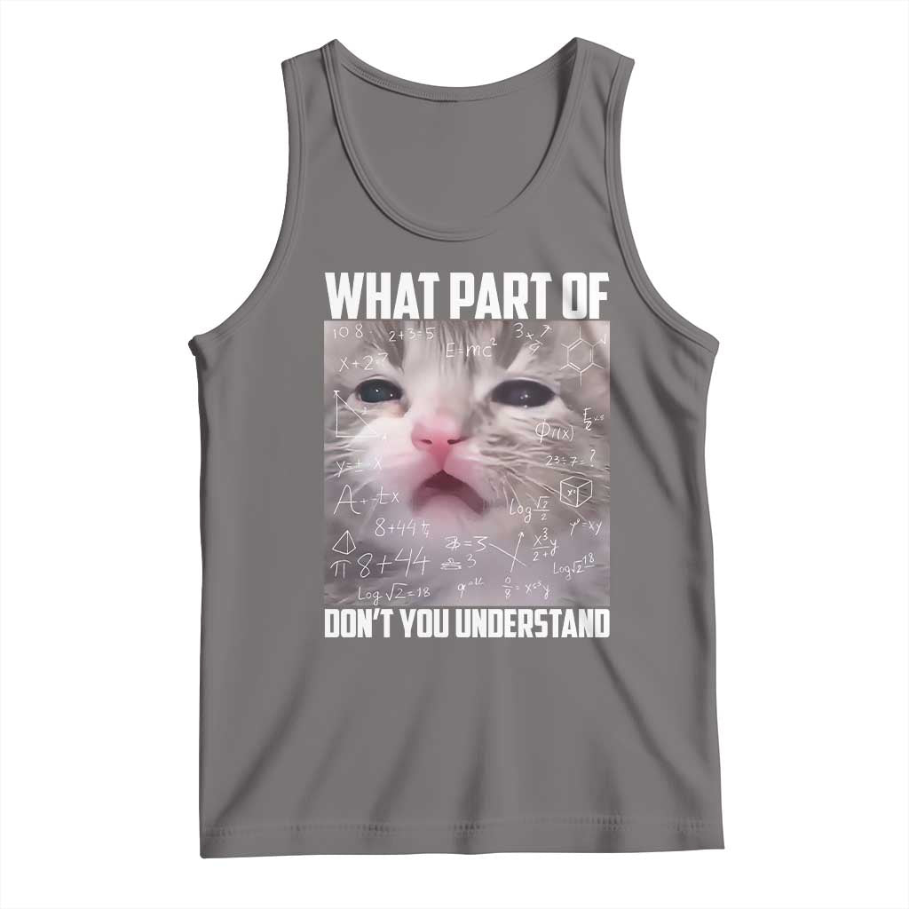 Funny Math Cat Lover Tank Top What Part Of Do Not You Understand - Wonder Print Shop
