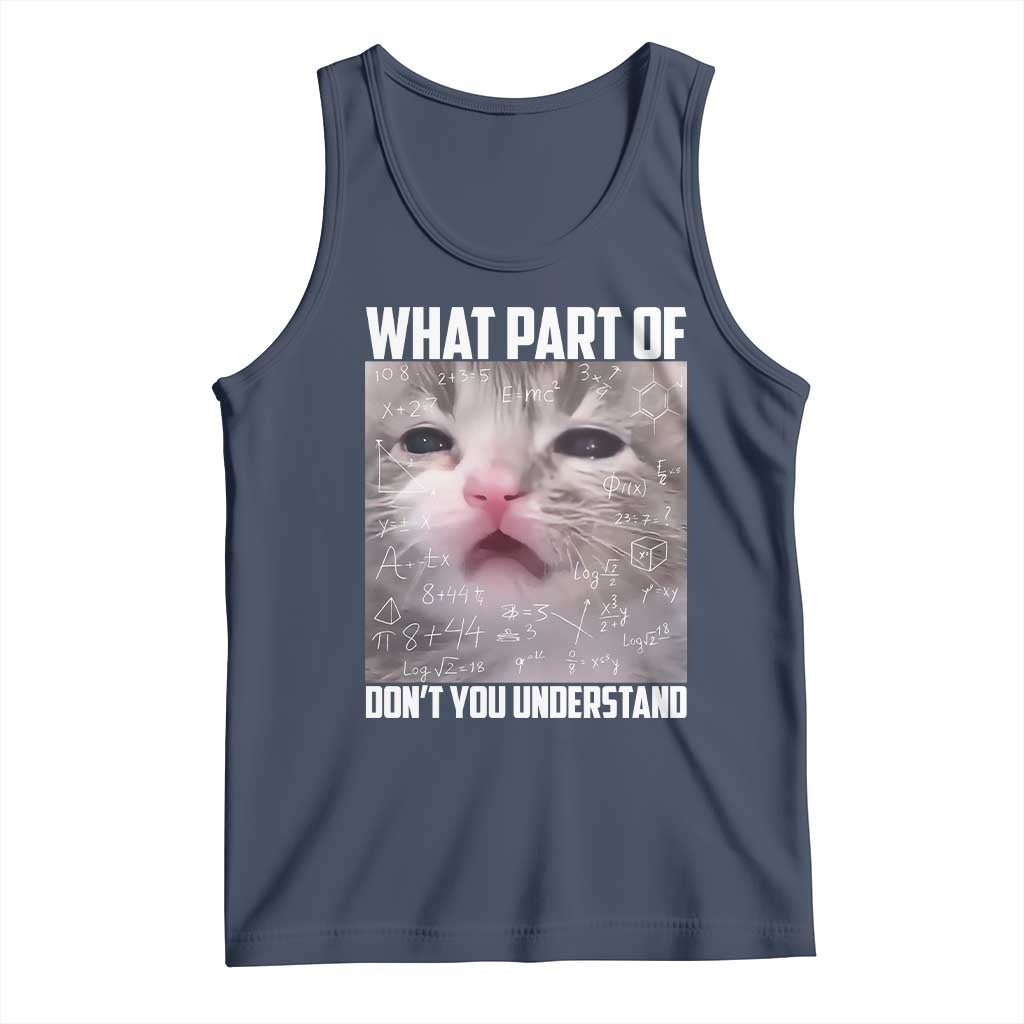 Funny Math Cat Lover Tank Top What Part Of Do Not You Understand - Wonder Print Shop