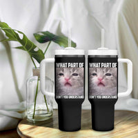 Funny Math Cat Lover Tumbler With Handle What Part Of Do Not You Understand - Wonder Print Shop