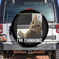 Tech Support Cat Spare Tire Cover I'm Thinking Funny Computer Engineer Coding Kitty - Wonder Print Shop