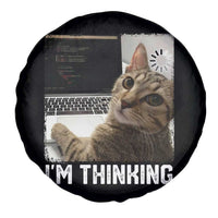 Tech Support Cat Spare Tire Cover I'm Thinking Funny Computer Engineer Coding Kitty - Wonder Print Shop