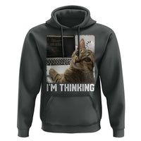 Tech Support Cat Hoodie I'm Thinking Funny Computer Engineer Coding Kitty - Wonder Print Shop