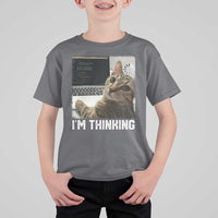 Tech Support Cat T Shirt For Kid I'm Thinking Funny Computer Engineer Coding Kitty - Wonder Print Shop