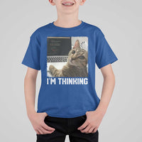 Tech Support Cat T Shirt For Kid I'm Thinking Funny Computer Engineer Coding Kitty - Wonder Print Shop