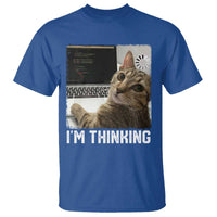 Tech Support Cat T Shirt I'm Thinking Funny Computer Engineer Coding Kitty - Wonder Print Shop