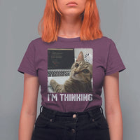 Tech Support Cat T Shirt For Women I'm Thinking Funny Computer Engineer Coding Kitty - Wonder Print Shop