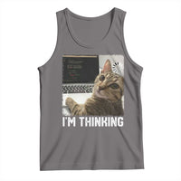 Tech Support Cat Tank Top I'm Thinking Funny Computer Engineer Coding Kitty - Wonder Print Shop