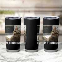 Tech Support Cat Tumbler Cup I'm Thinking Funny Computer Engineer Coding Kitty