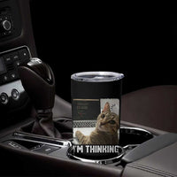 Tech Support Cat Tumbler Cup I'm Thinking Funny Computer Engineer Coding Kitty