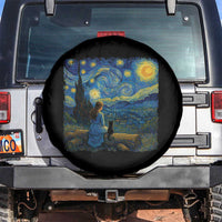 Cute Cat Starry Night Spare Tire Cover Kitty Lovers - Wonder Print Shop