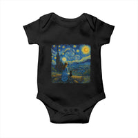 Cute Cat Starry Night Baby Onesie Kitty Lovers - Wonder Print Shop