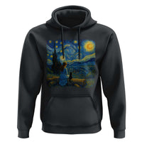 Cute Cat Starry Night Hoodie Kitty Lovers - Wonder Print Shop