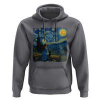 Cute Cat Starry Night Hoodie Kitty Lovers - Wonder Print Shop